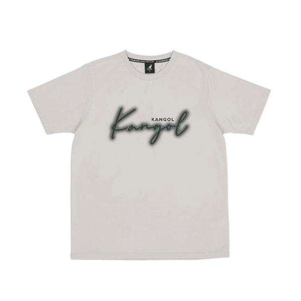 KANGOL 短T 淺灰 黑 卡其 噴漆 草寫LOGO 圓領涼感 短袖 中性 6425107911 6425107920 6425107931