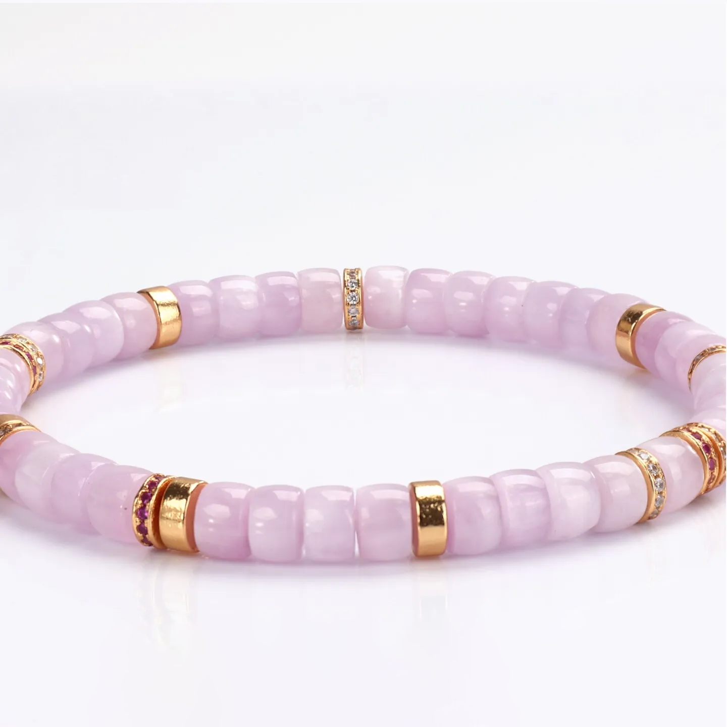 【寶石直切】夢幻紫鋰輝直切寶石等級水晶手鍊