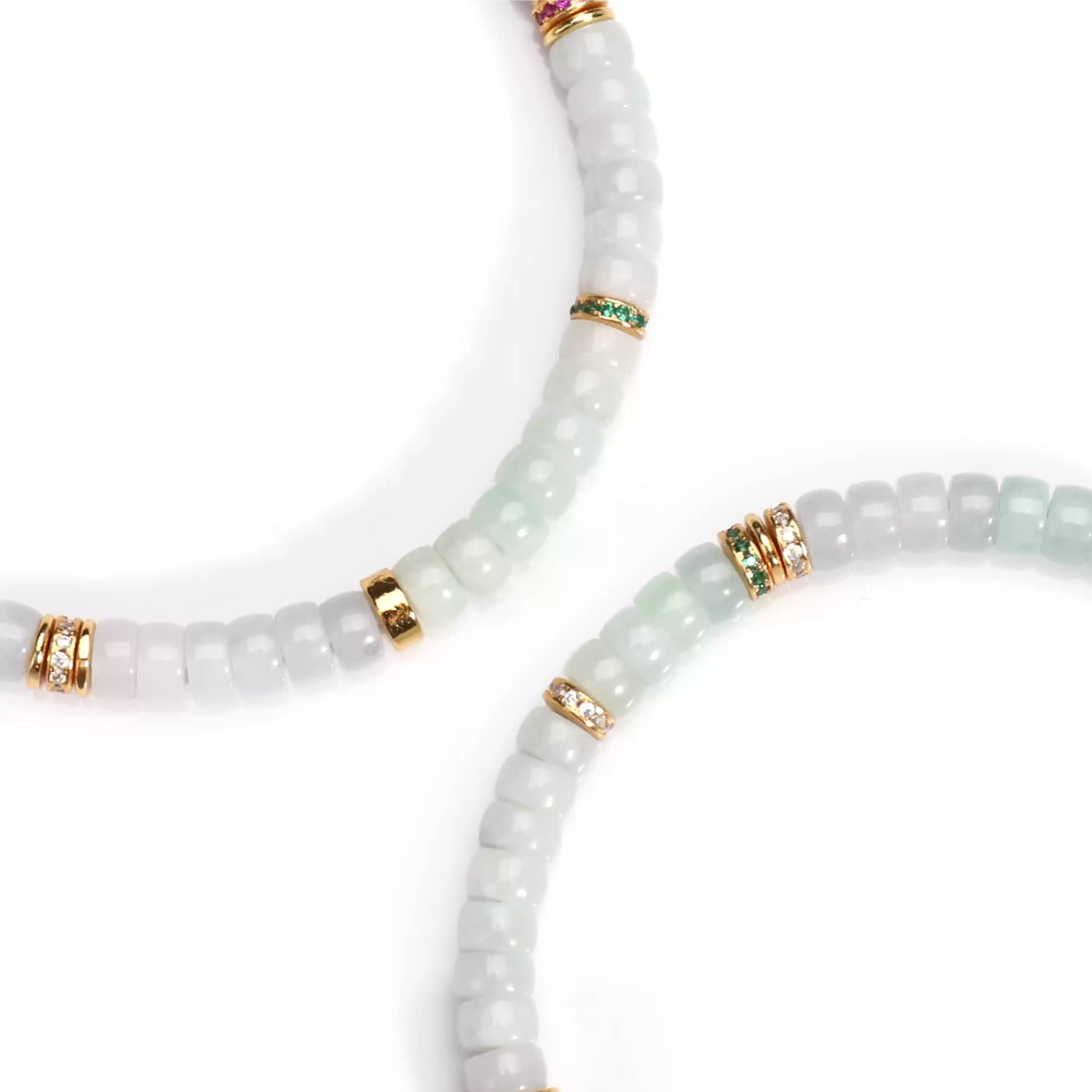 【寶石直切】緬甸天然A貨翡翠直切寶石等級水晶手鍊