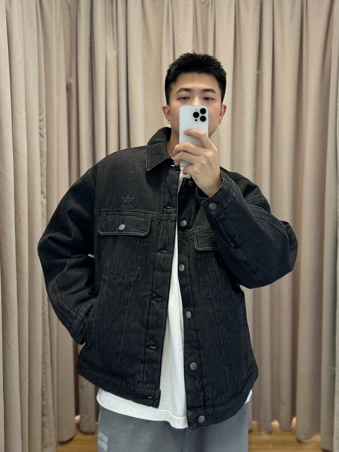 ADIDAS CNY 牛仔 棉服 外套