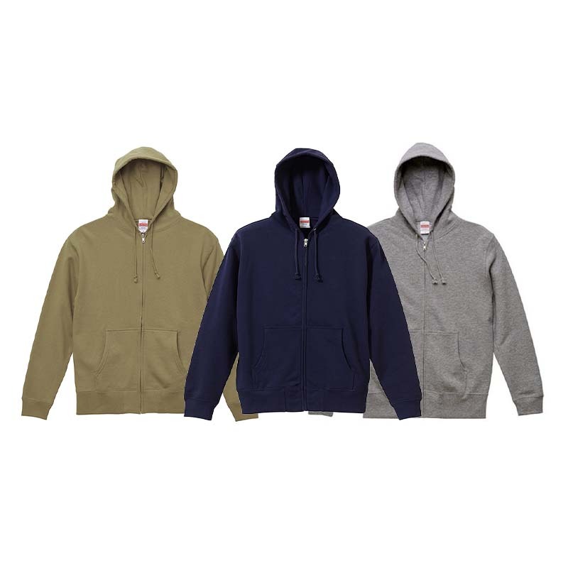 United Athle 10 OZ 純棉連帽拉鍊外套 卡其 炭灰 深藍 3521301 [台灣現貨]