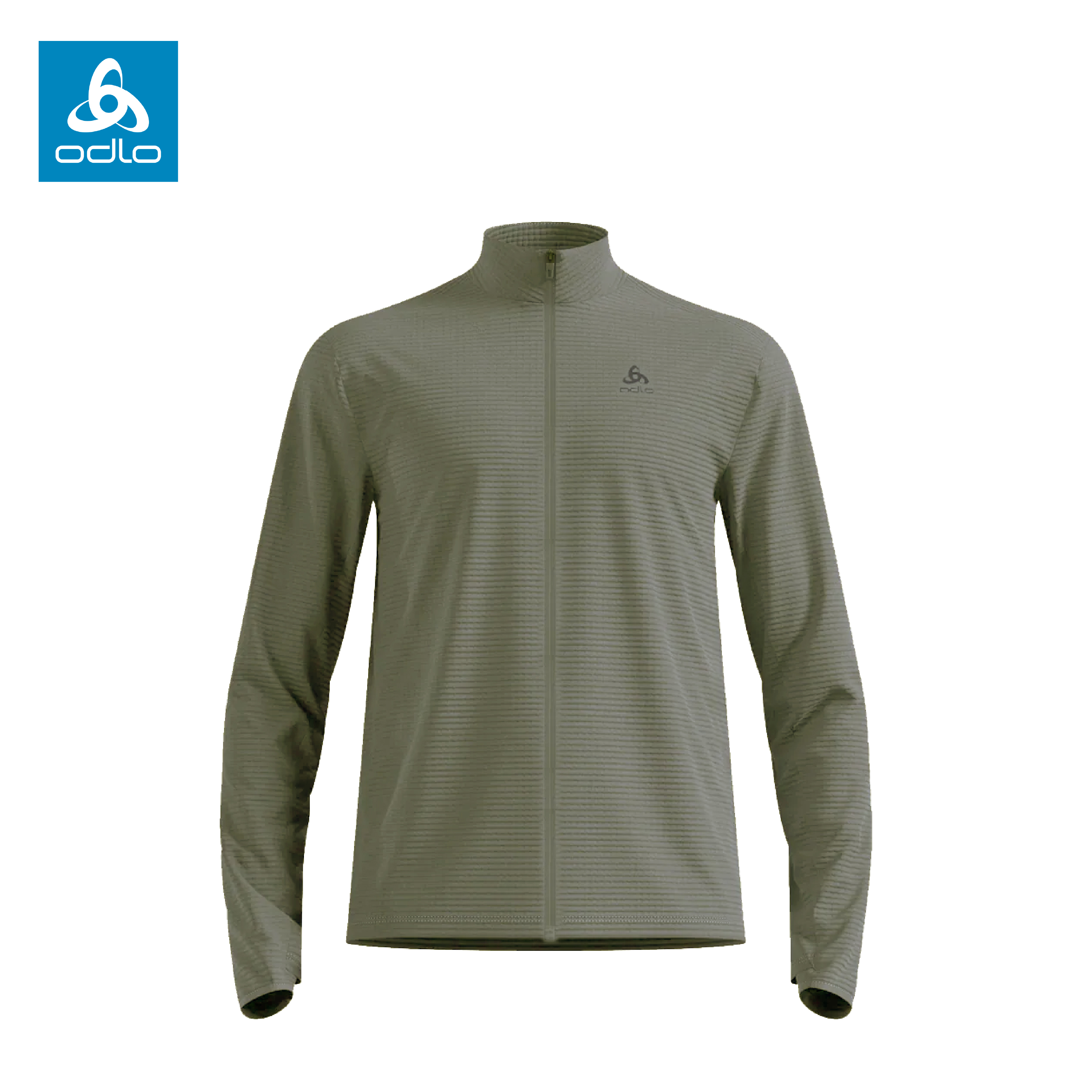 ODLO 瑞士 格紋刷毛夾克 男款 (灰綠麻花) 04OD542942