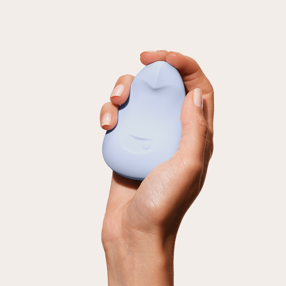 美國 Dame Pom 可彎曲陰蒂震動器 冰心藍色