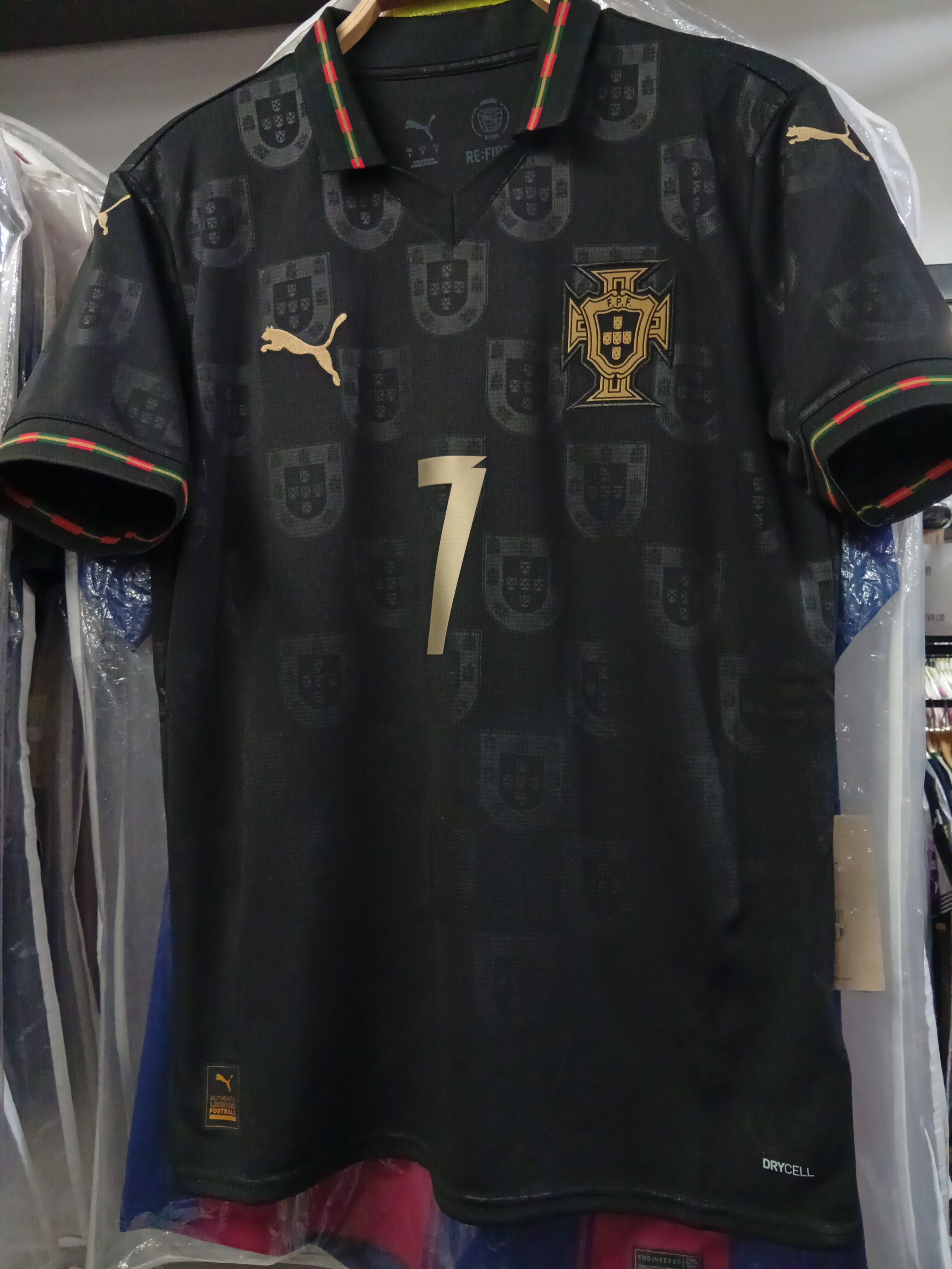 2025葡萄牙國家隊C朗拿度黑豹特別版球衣