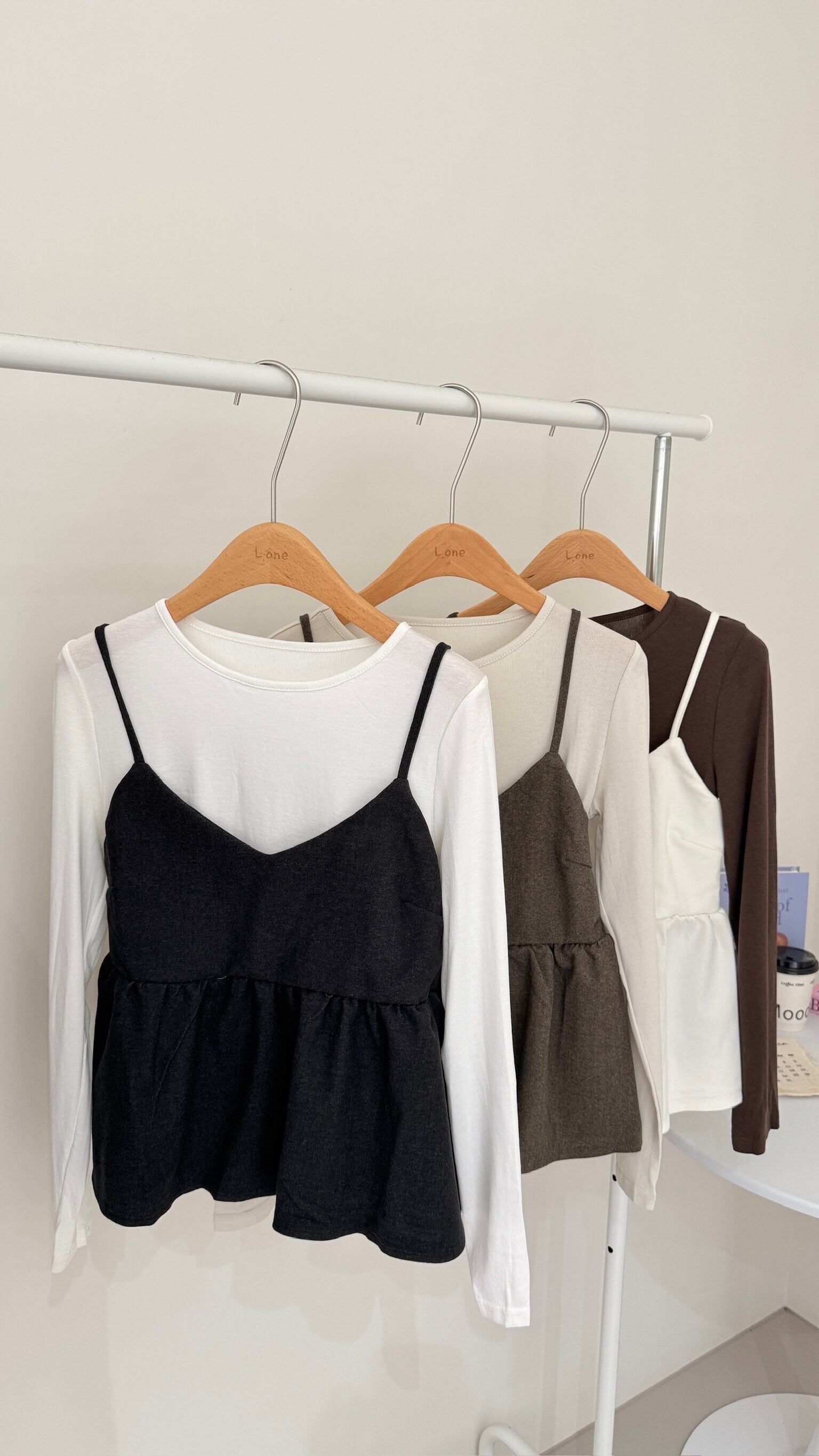 毛呢背心兩件式上衣