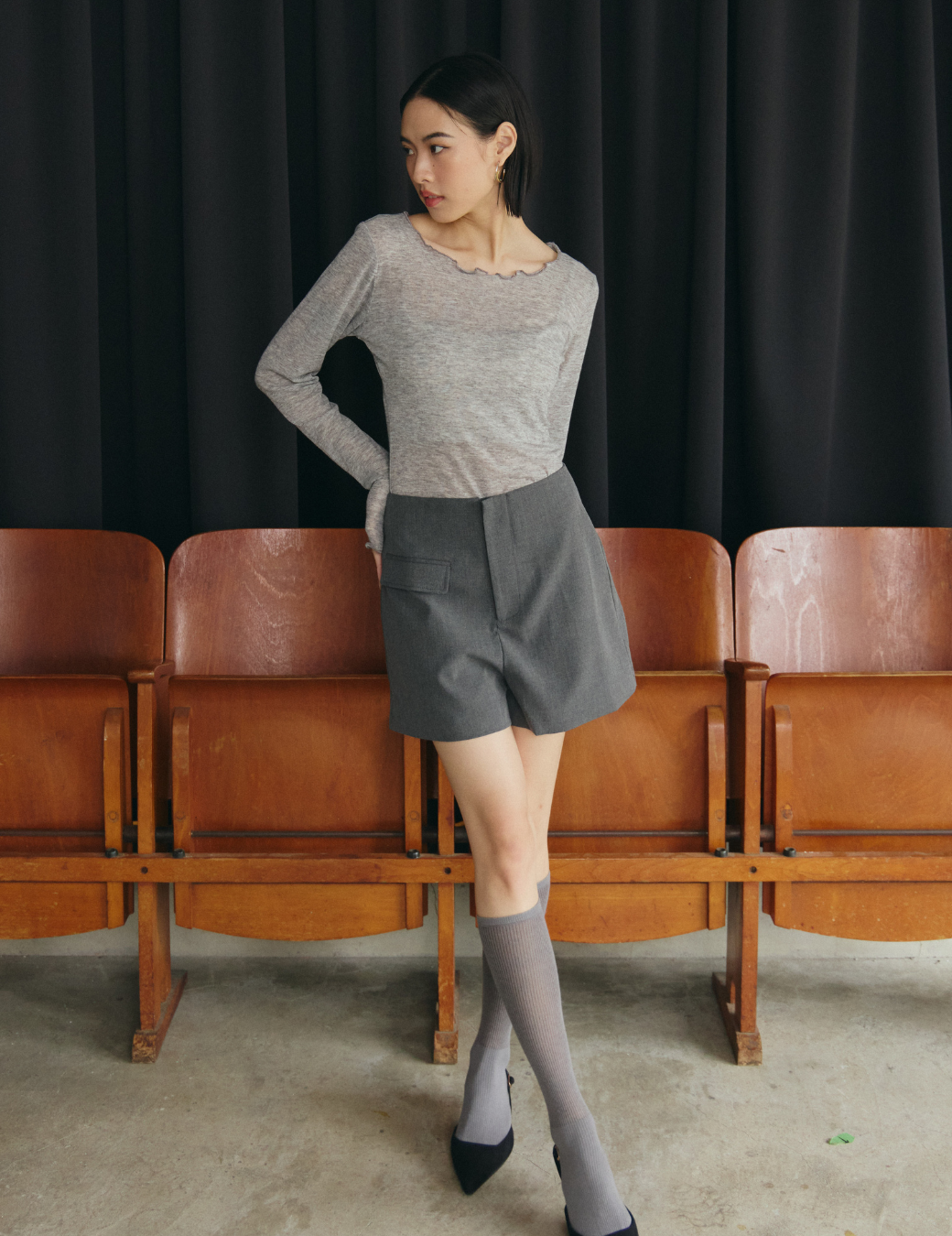 兩件式百摺西裝褲裙（3尺寸）