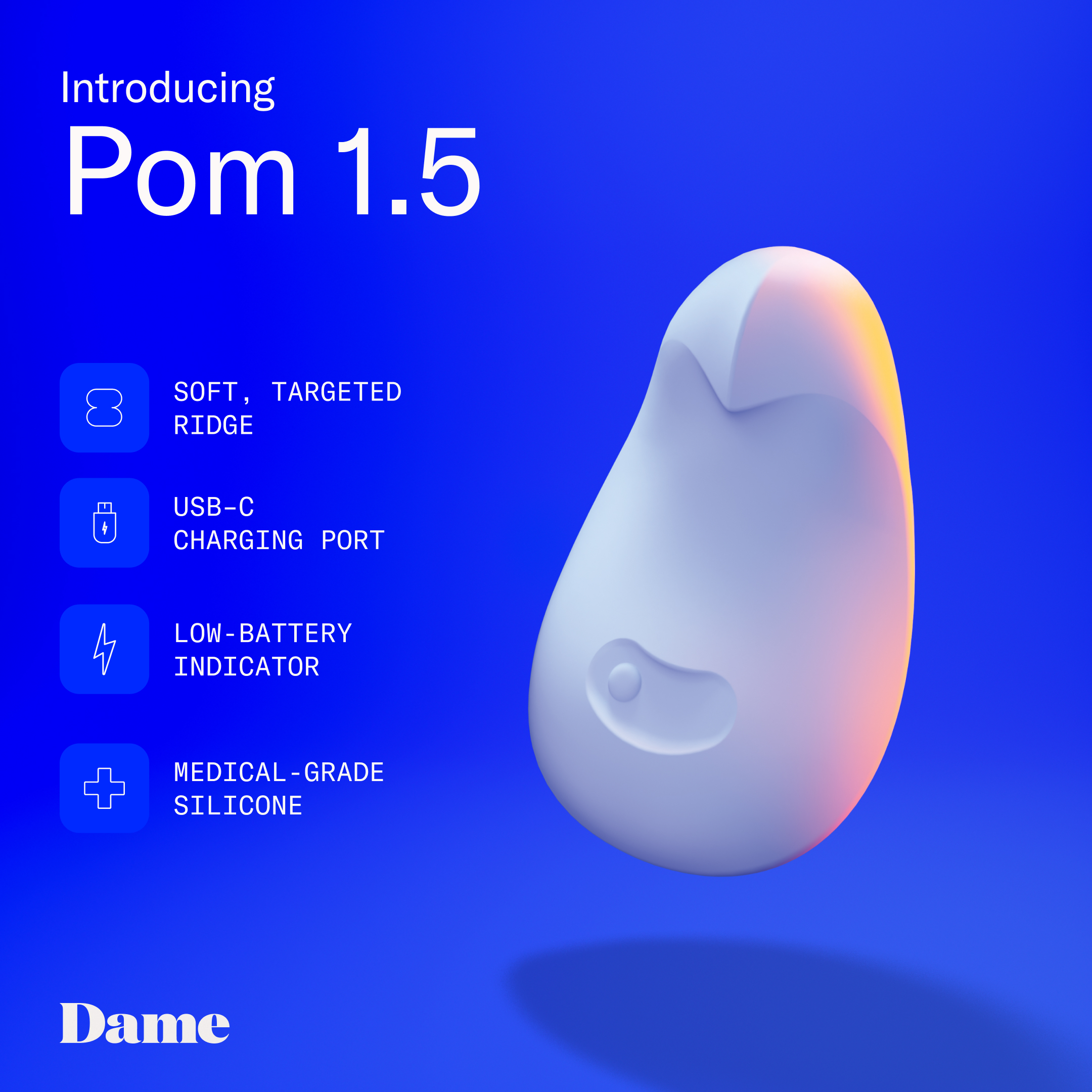 Dame Pom,dame,美國 dame,dame products,美國 dame products,情趣用品,情趣玩具,陰蒂按摩棒,陰蒂按摩器,陰蒂震動器,可彎曲震動器,可彎曲按摩棒