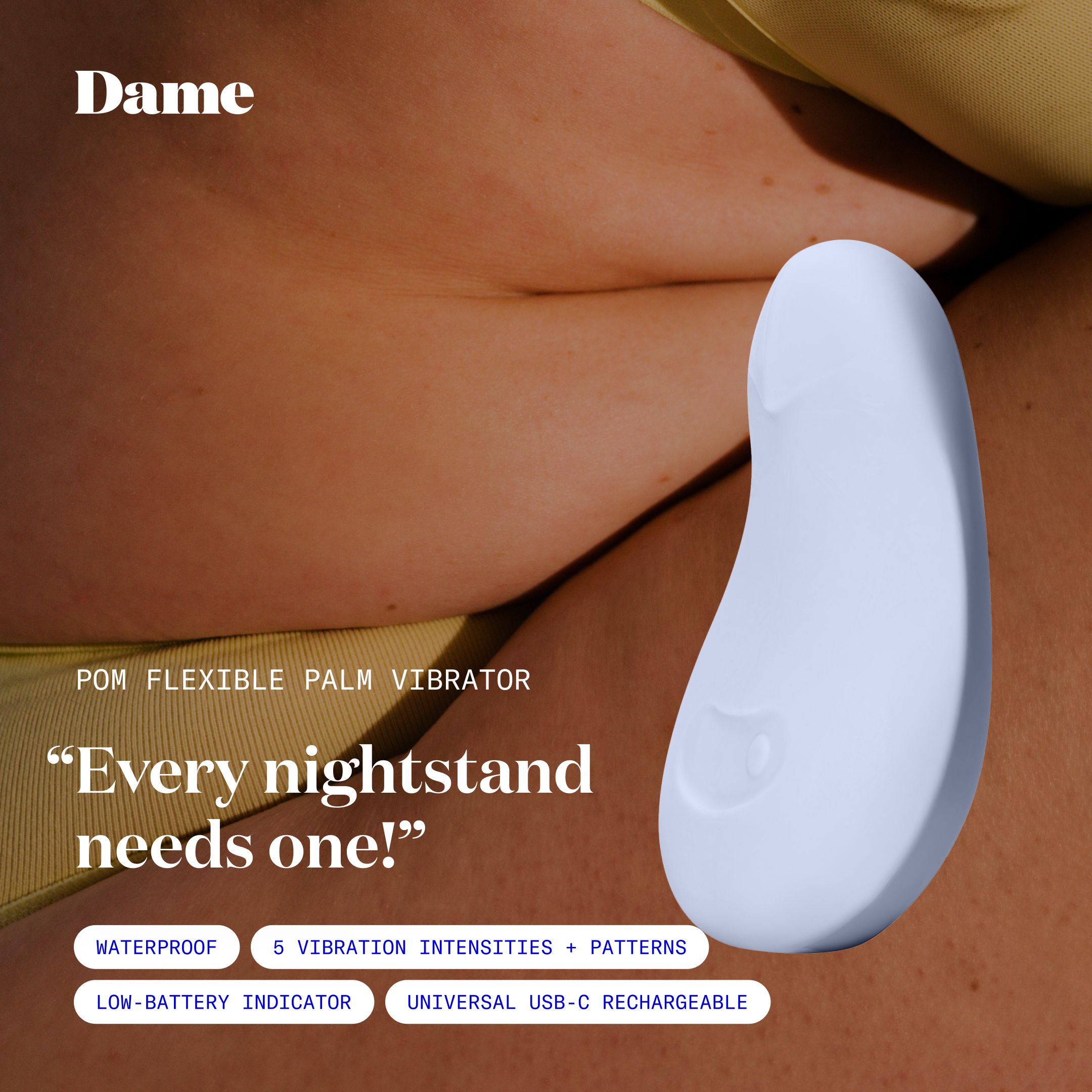 Dame Pom,dame,美國 dame,dame products,美國 dame products,情趣用品,情趣玩具,陰蒂按摩棒,陰蒂按摩器,陰蒂震動器,可彎曲震動器,可彎曲按摩棒