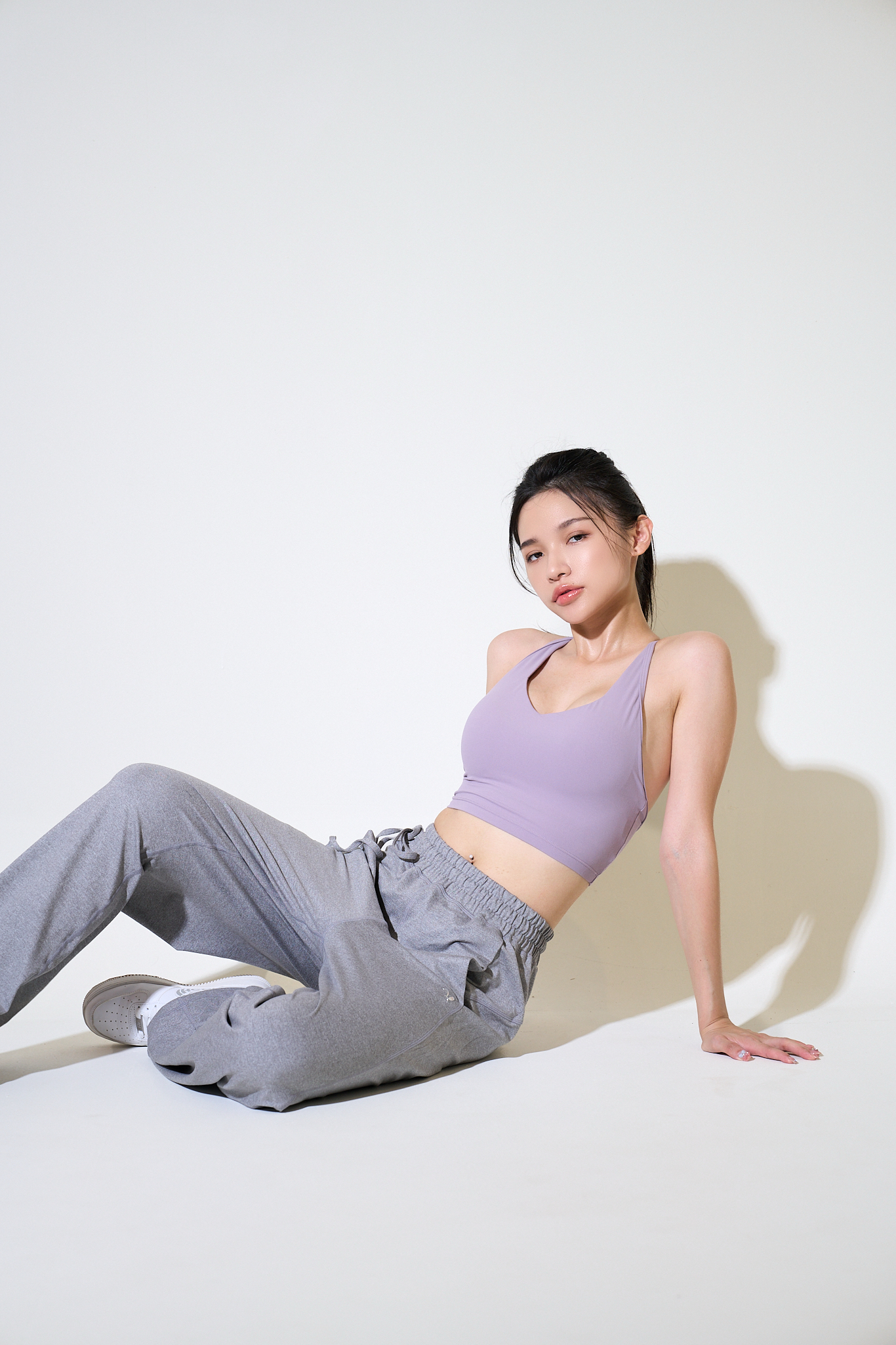 Luna Cross 月光曲線雙肩背心 -葡萄紫