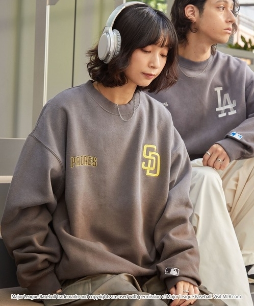 MLB 美國職棒大聯盟 訂製 刺繡 印花 圓領 漸層 長袖 衛衣 3款