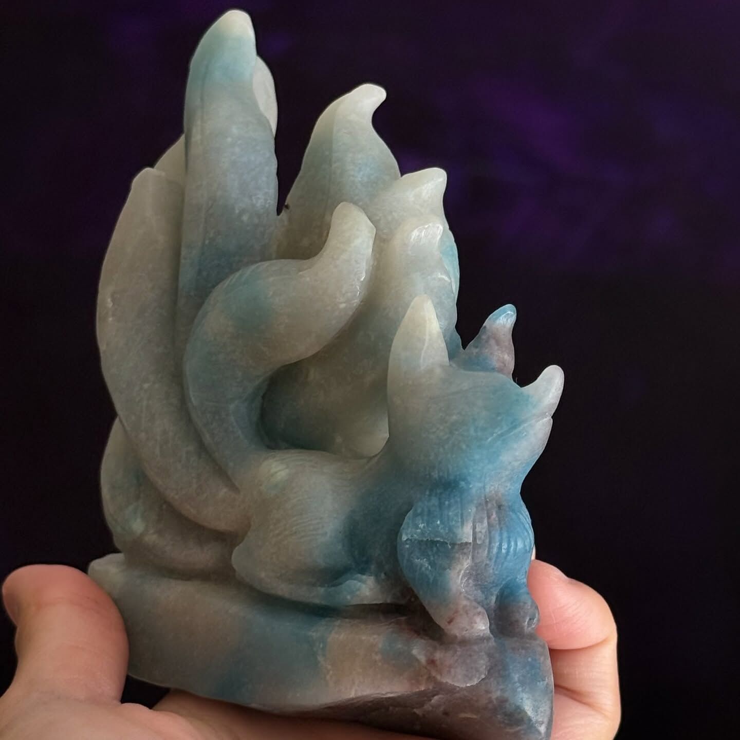 [原石] 氫氧磷鋁石 / 羥磷鋁石 九尾狐 水晶擺飾