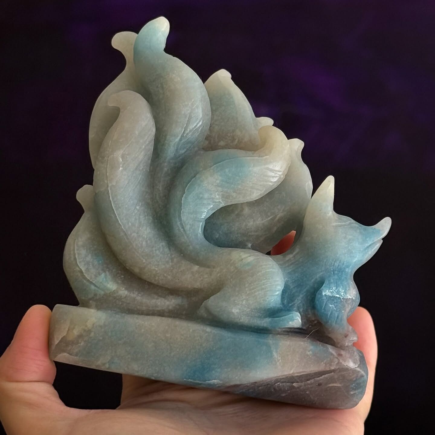 [原石] 氫氧磷鋁石 / 羥磷鋁石 九尾狐 水晶擺飾