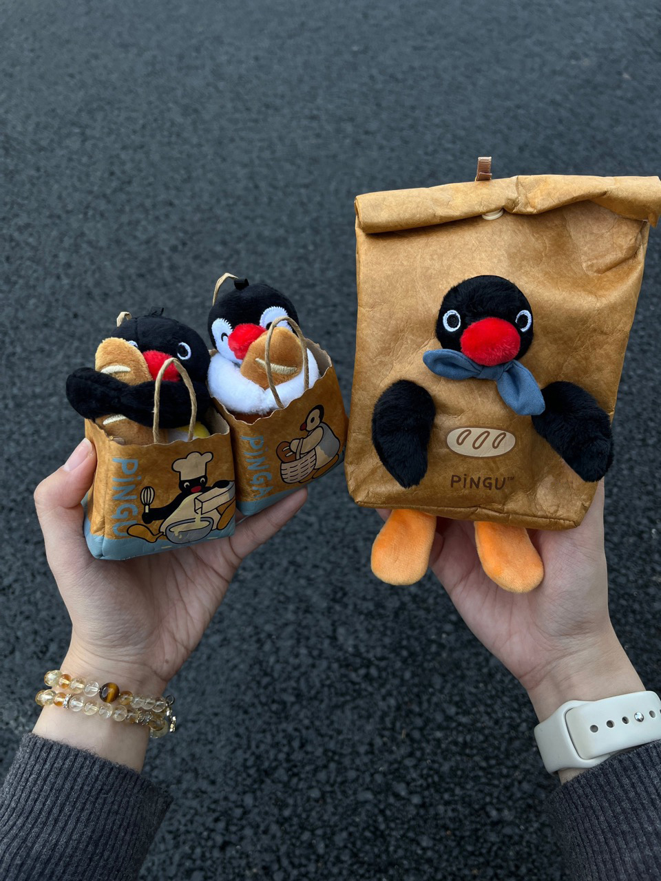 PINGU 企鵝家族 正版授權 麵包坊系列 紙袋 法棍 吊飾 / 預購