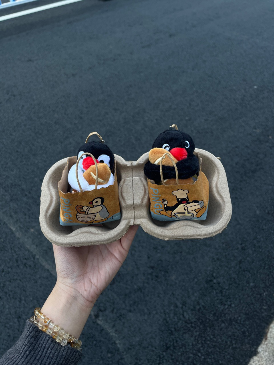 PINGU 企鵝家族 正版授權 麵包坊系列 紙袋 法棍 吊飾 / 預購