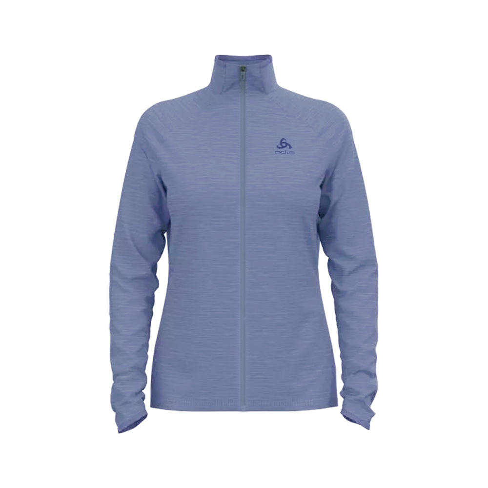 ODLO 瑞士 格紋刷毛夾克 女款 (藍鷺麻花) 04OD542941