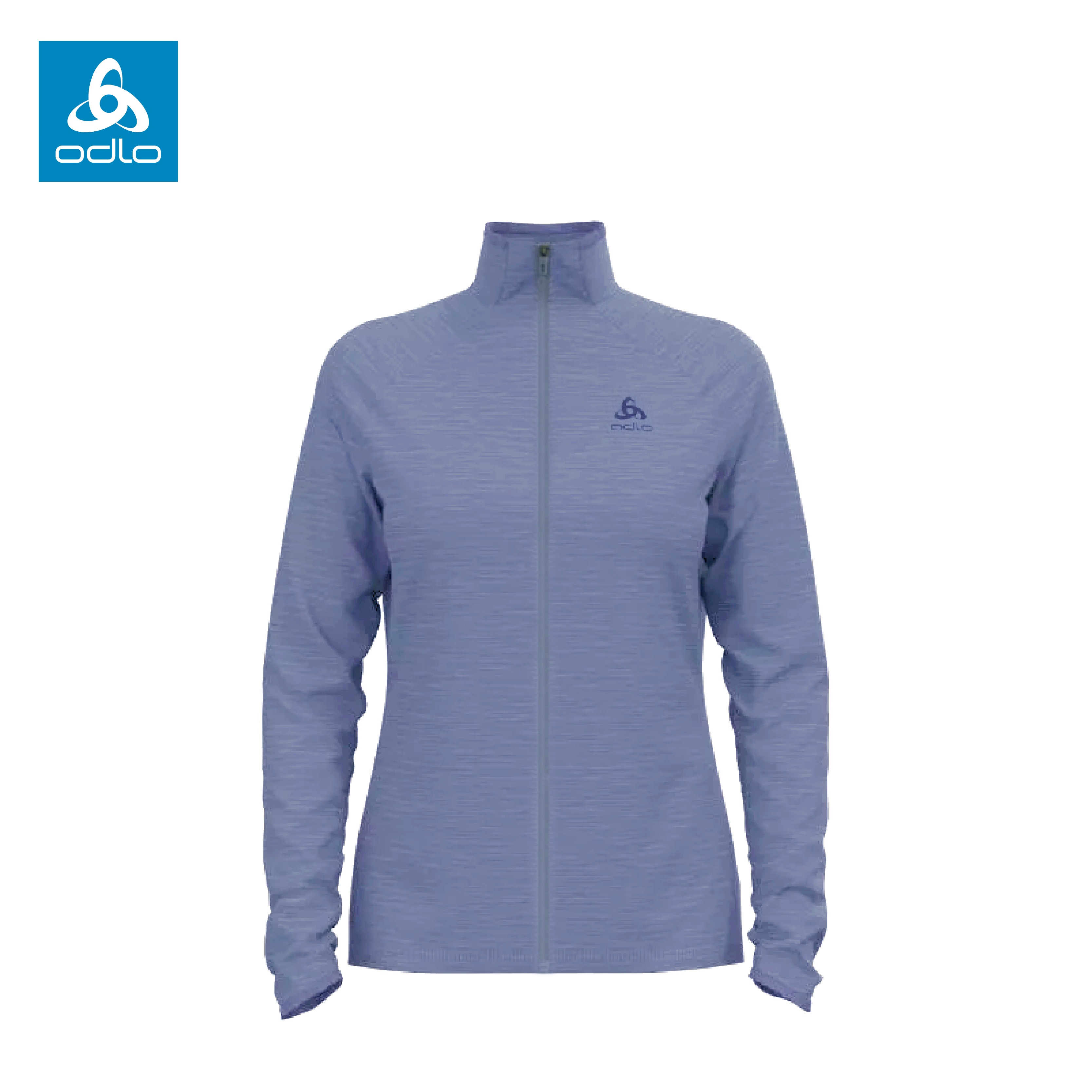 ODLO 瑞士 格紋刷毛夾克 女款 (藍鷺麻花) 04OD542941