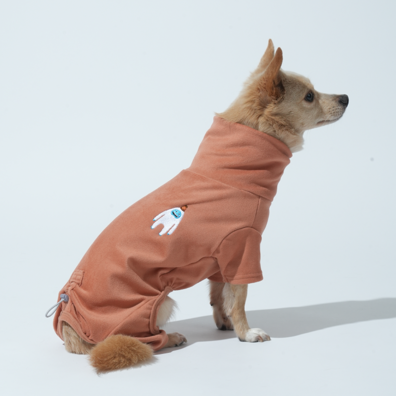 puppygallery｜雪怪素面四腳衣 暖紅棕