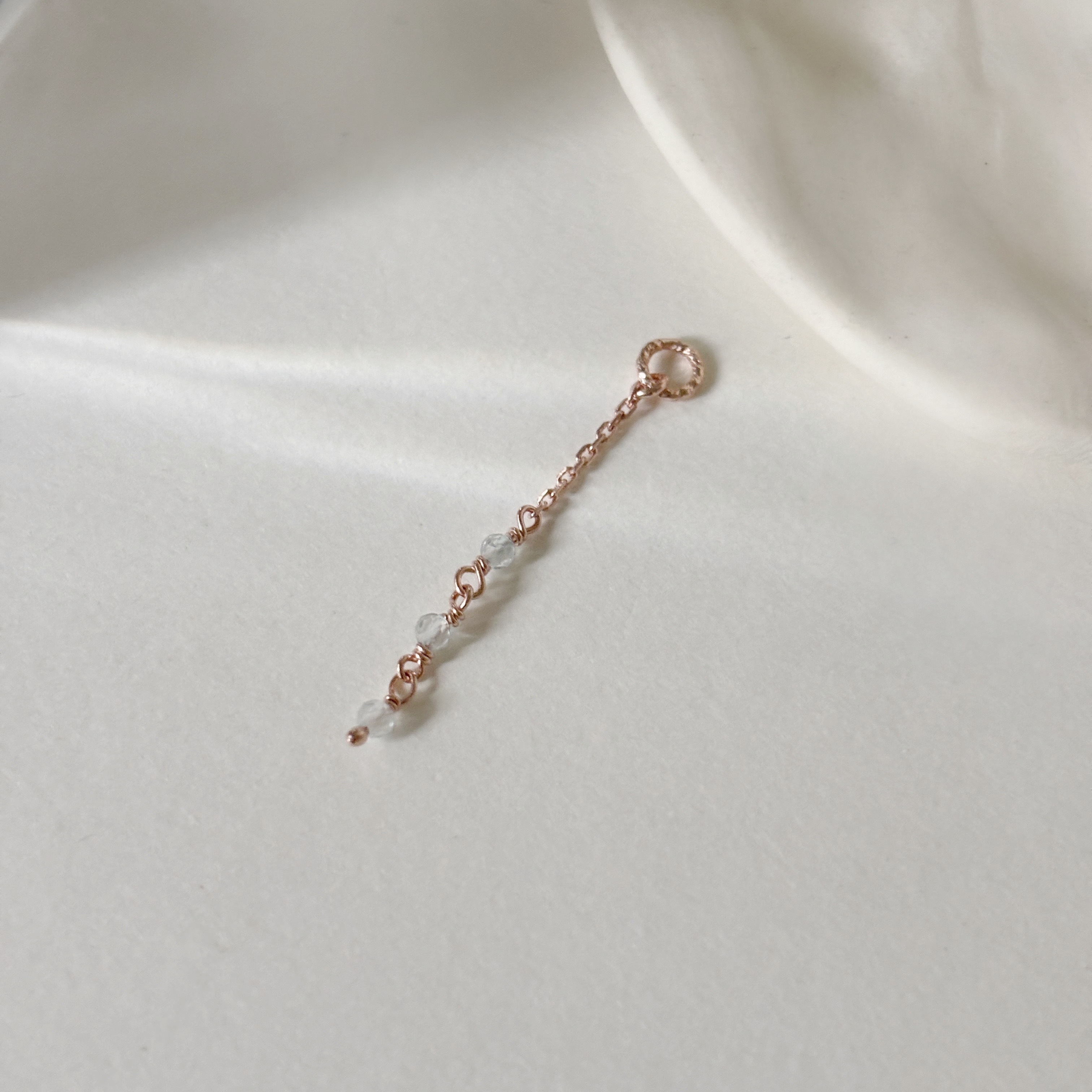 三顆手工托帕石耳鏈墜