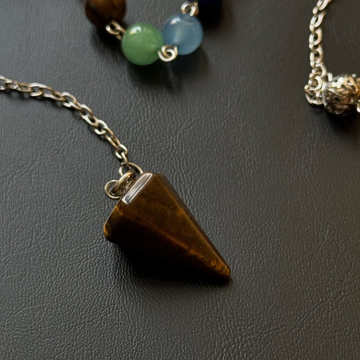 [原石] 黃虎眼石 七脈輪水晶靈擺