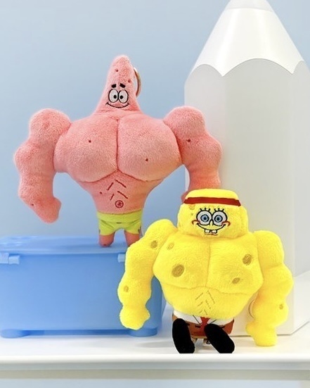 <正版授權>海綿寶寶 派大星 肌肉猛男 吊飾