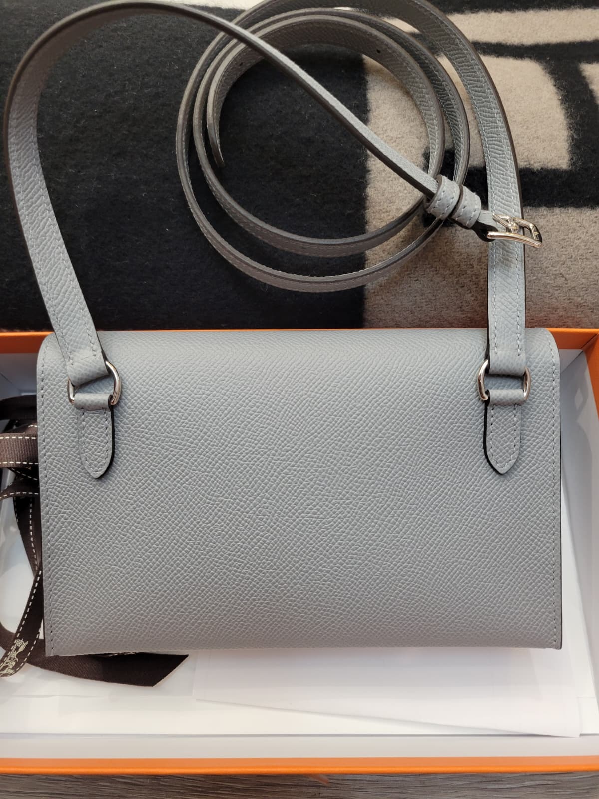 HERMES SNAP WALLET P0  GRIS PANTIN CK 木偶灰