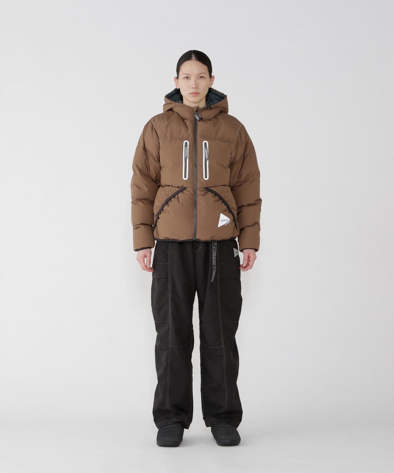 and wander｜GRAMICCI wool check down jacket