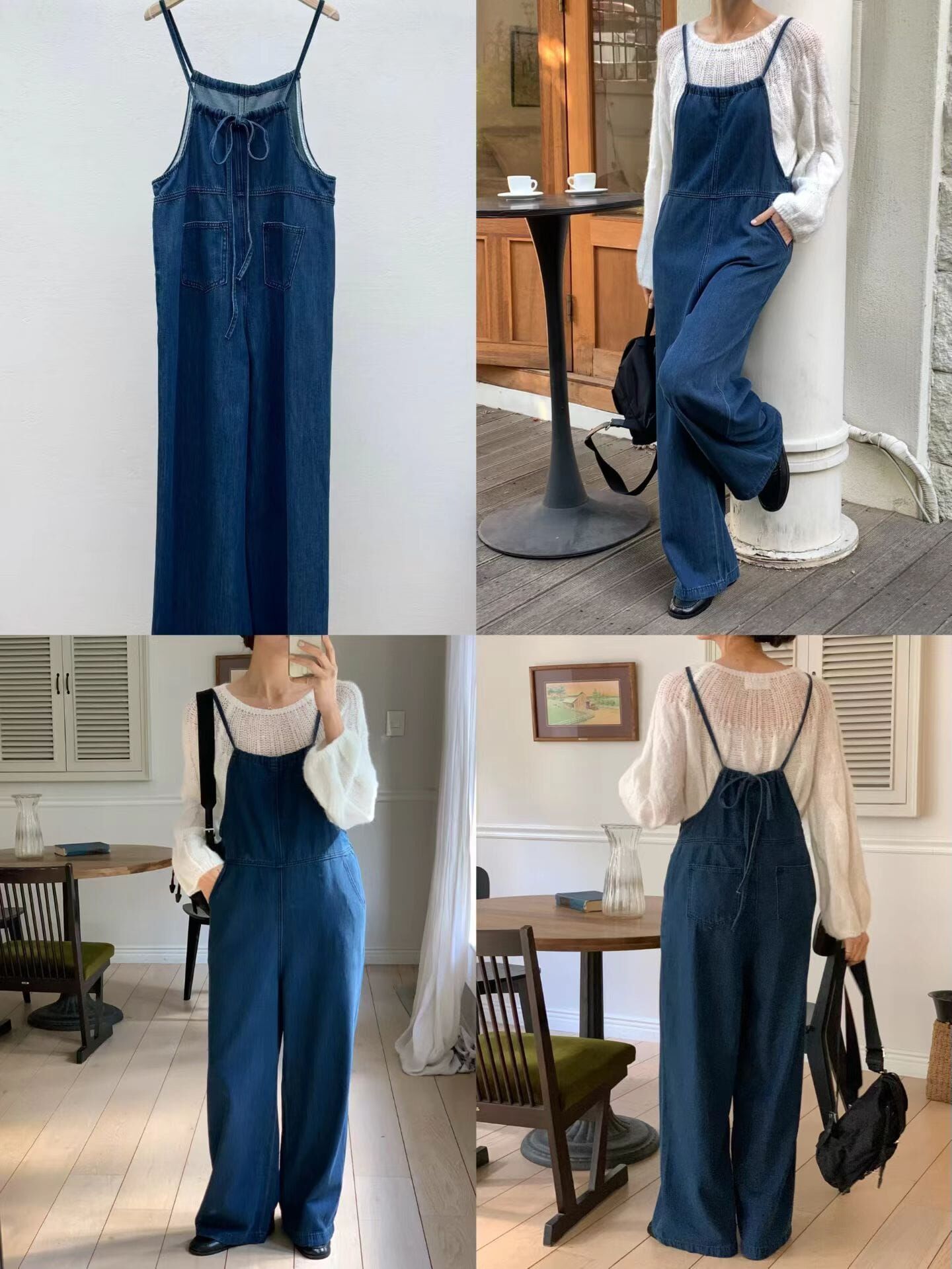 RF5201 活力可愛牛仔吊帶連身褲