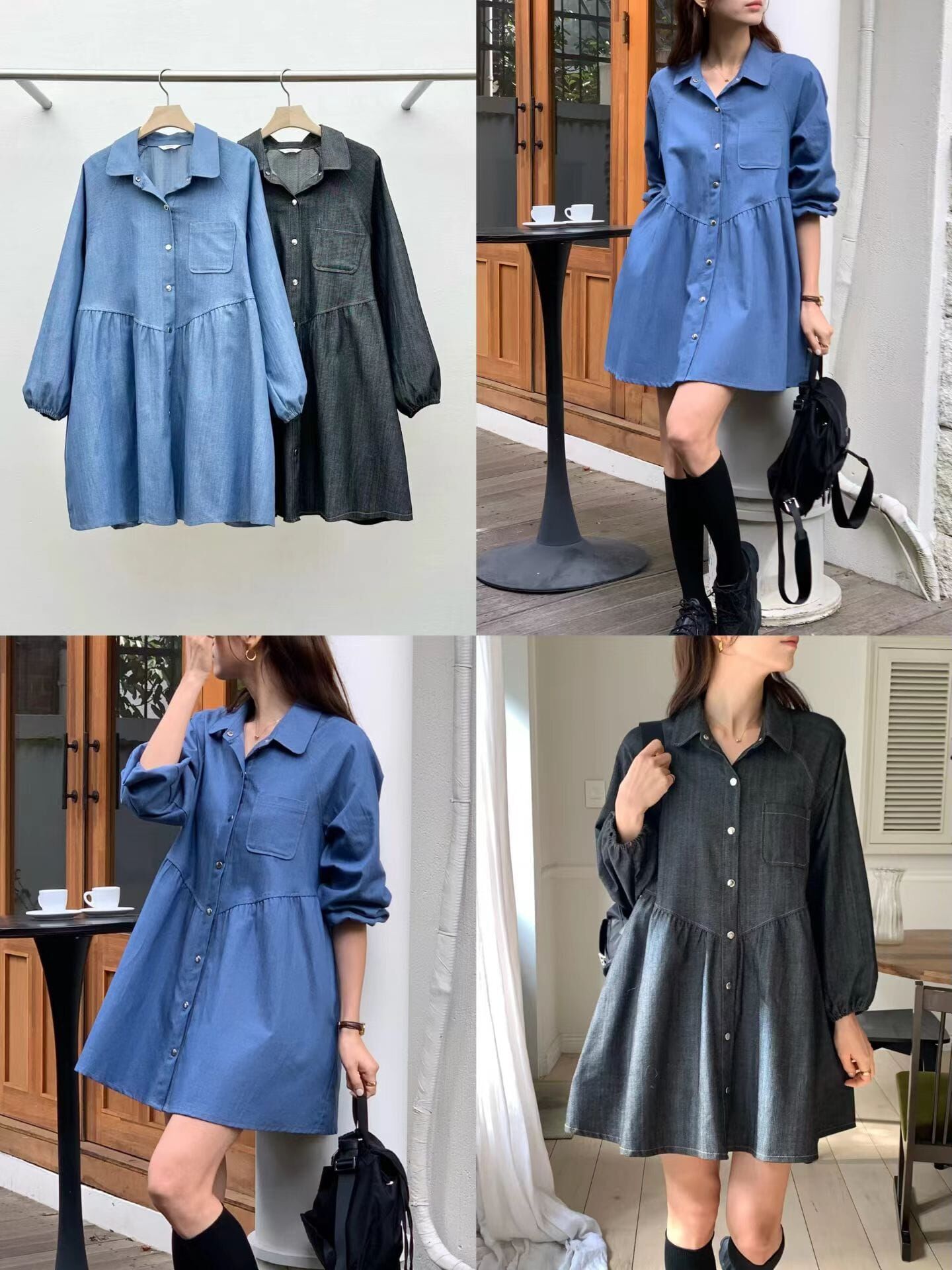 RF5202 寬鬆娃娃款牛仔連身裙