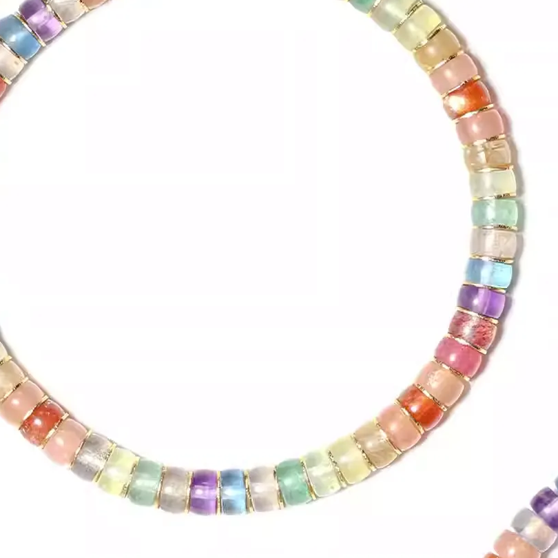 【寶石直切】全功效多寶彩虹-銀鑽/素圈直切寶石等級水晶手鍊