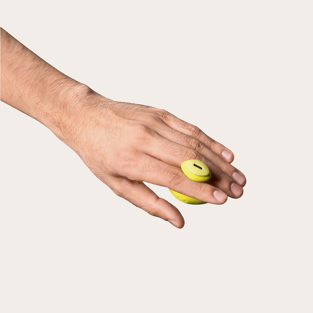 美國 Dame Fin 手指穿戴震動器 檸檬綠色