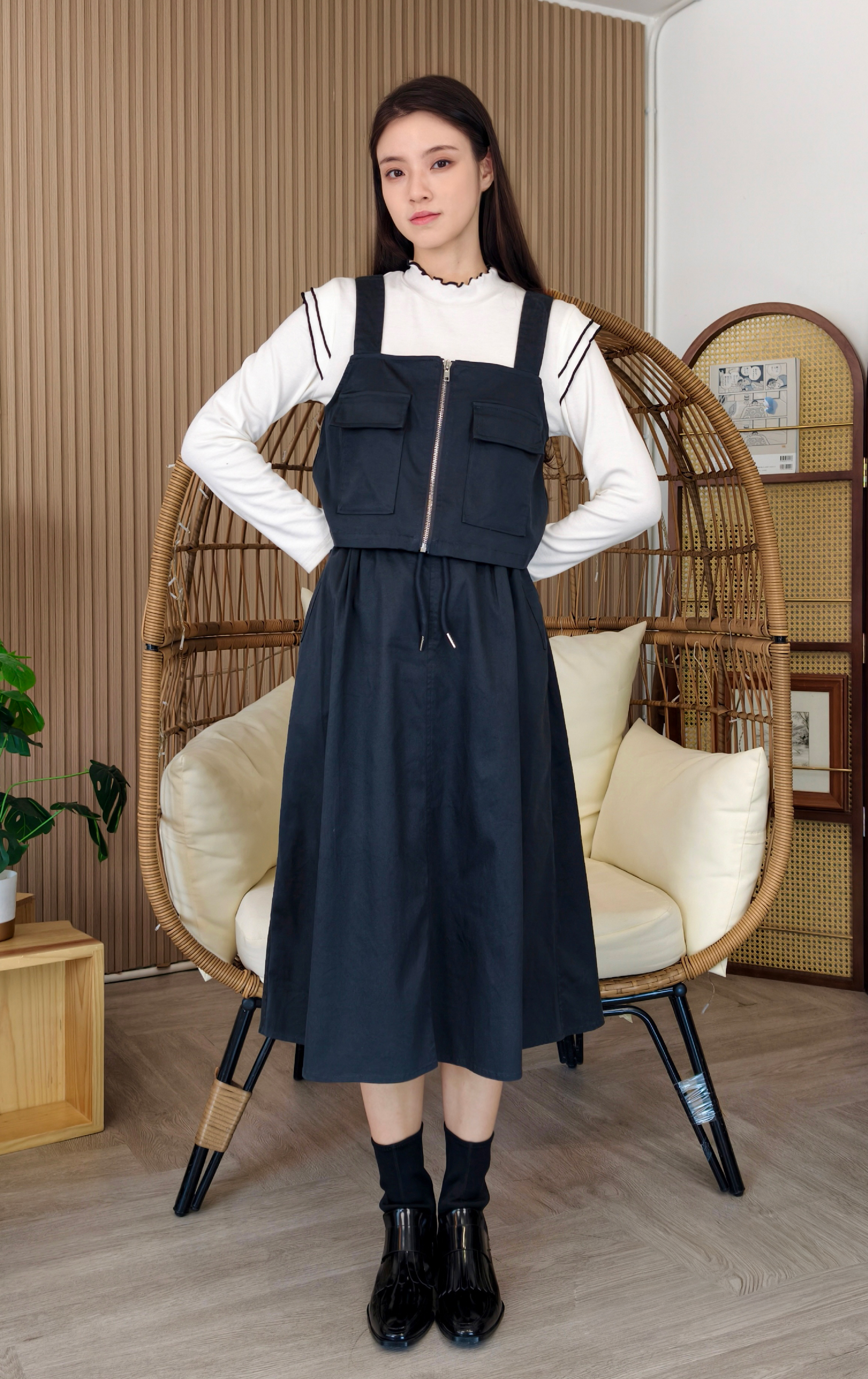 綁繩半身裙 SK0240