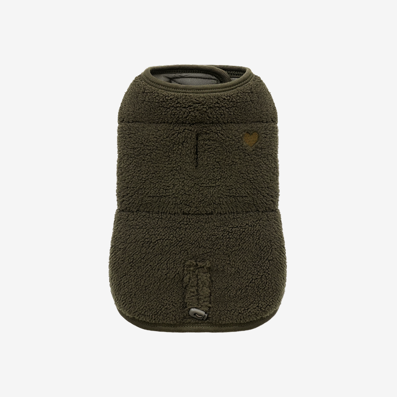 puppygallery｜柔軟雙面披風 橄欖綠