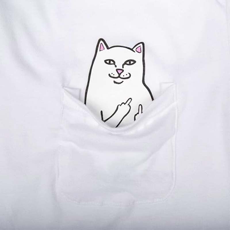 RIPNDIP CLASSIC PACKET TEE 中指貓 口袋短袖 白色 RIP-02 [台灣現貨]