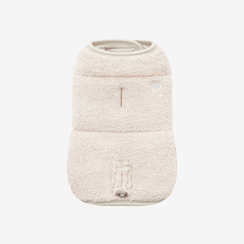 puppygallery｜柔軟雙面披風 米白