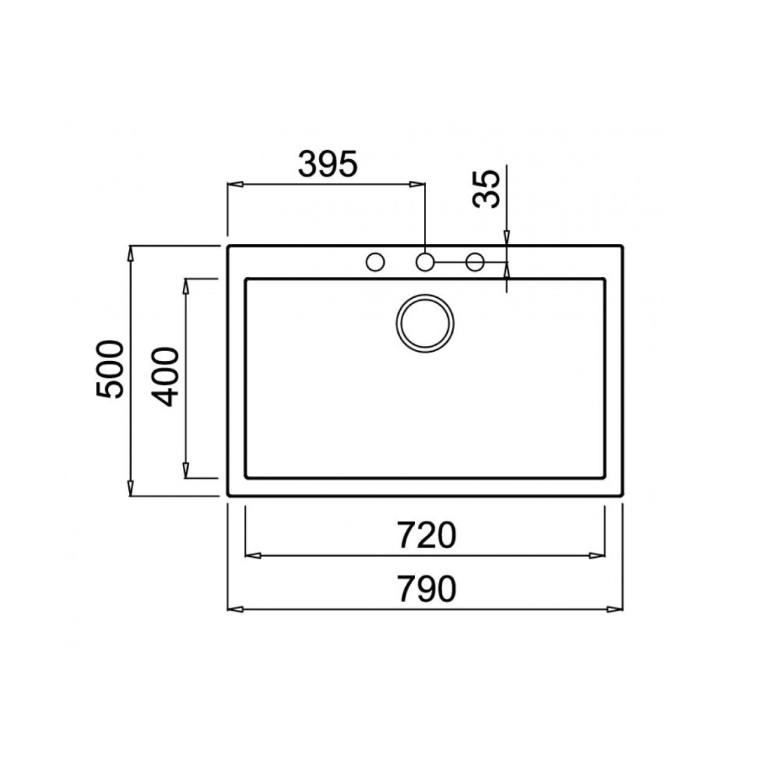 elleci Quadra 130 台上花崗岩星盆 (Ghisa) 不包括安裝