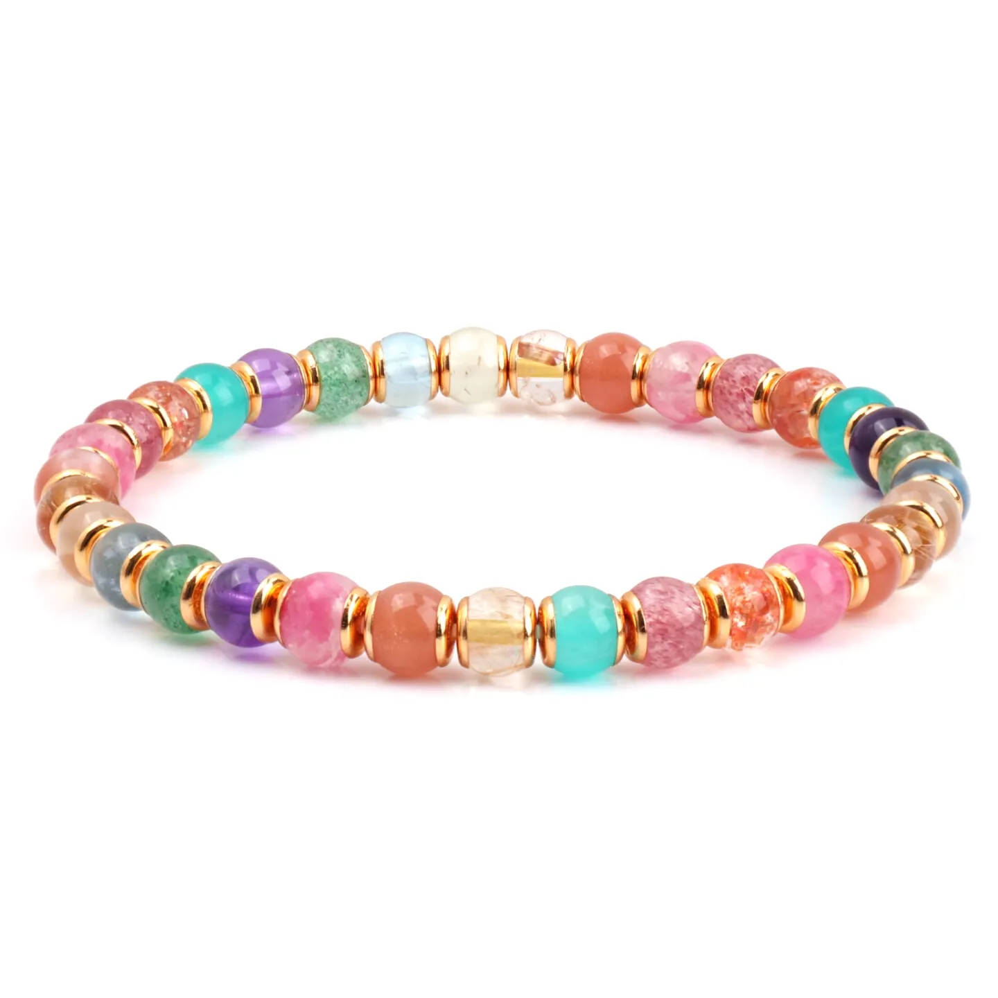 【寶石直切】多巴胺貼金多寶全功效直切寶石等級水晶手鍊