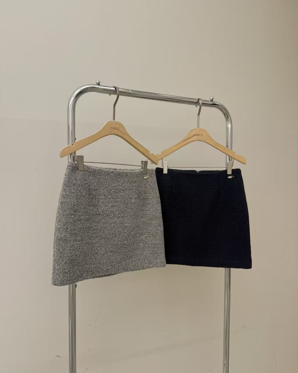 HA5222 混色羊毛小牌短裙