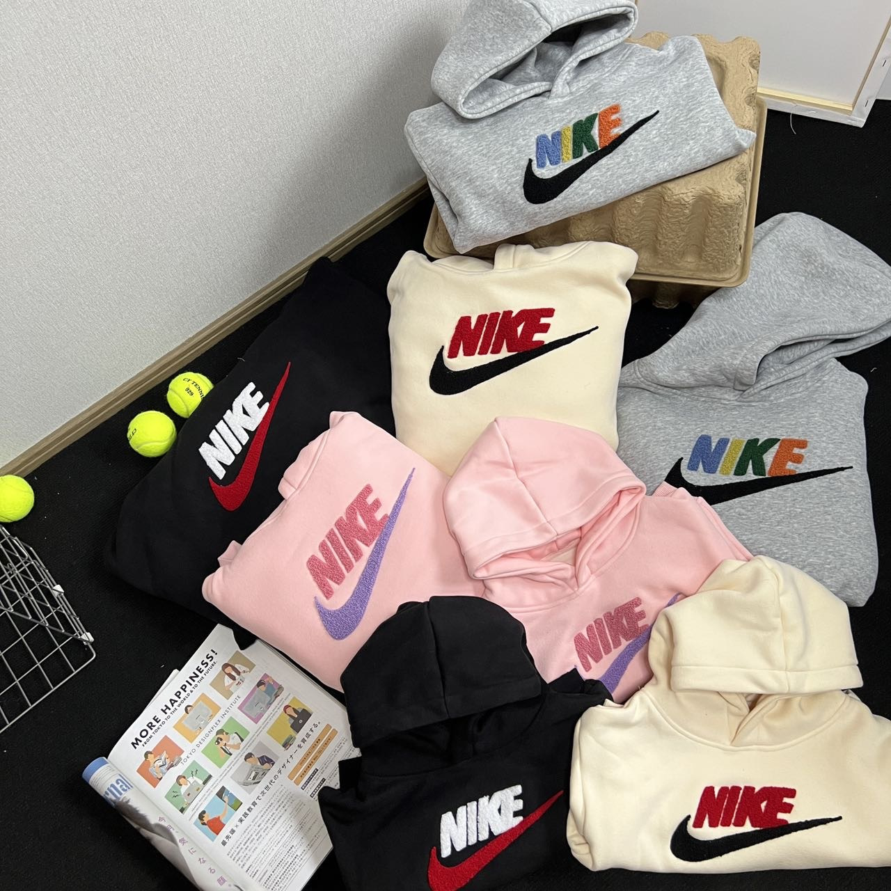 ✔️𝐍𝐢𝐤𝐞 牛奶絨毛連帽衛衣 親子裝 斷碼團