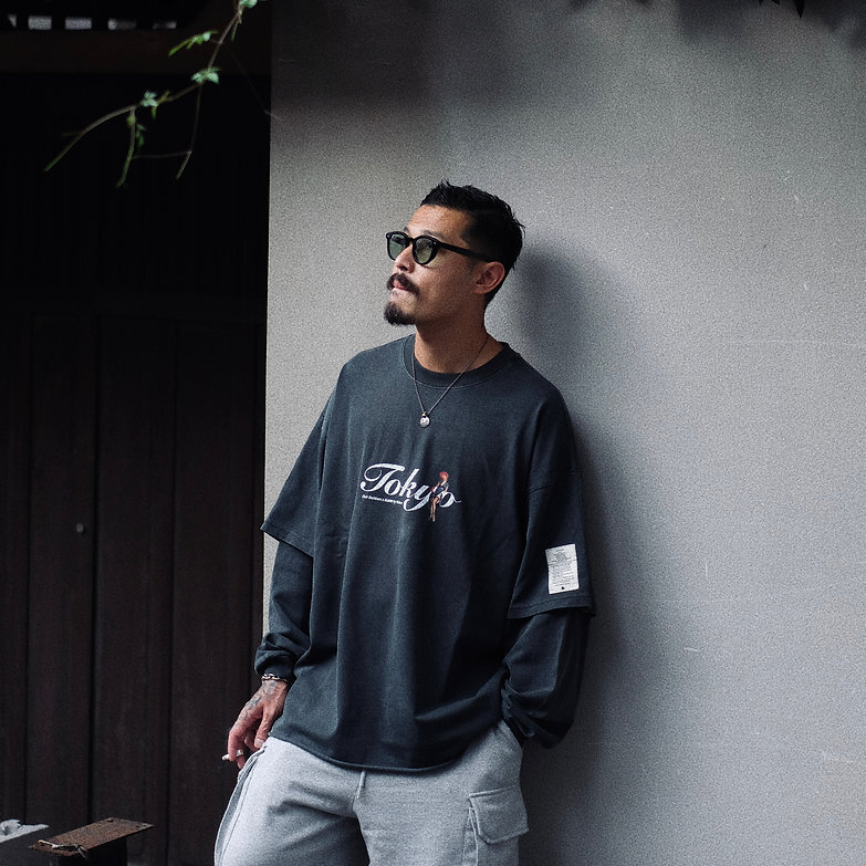 Club Stubborn C.S. x ALMW Tokyo LS Tee - Washed Black