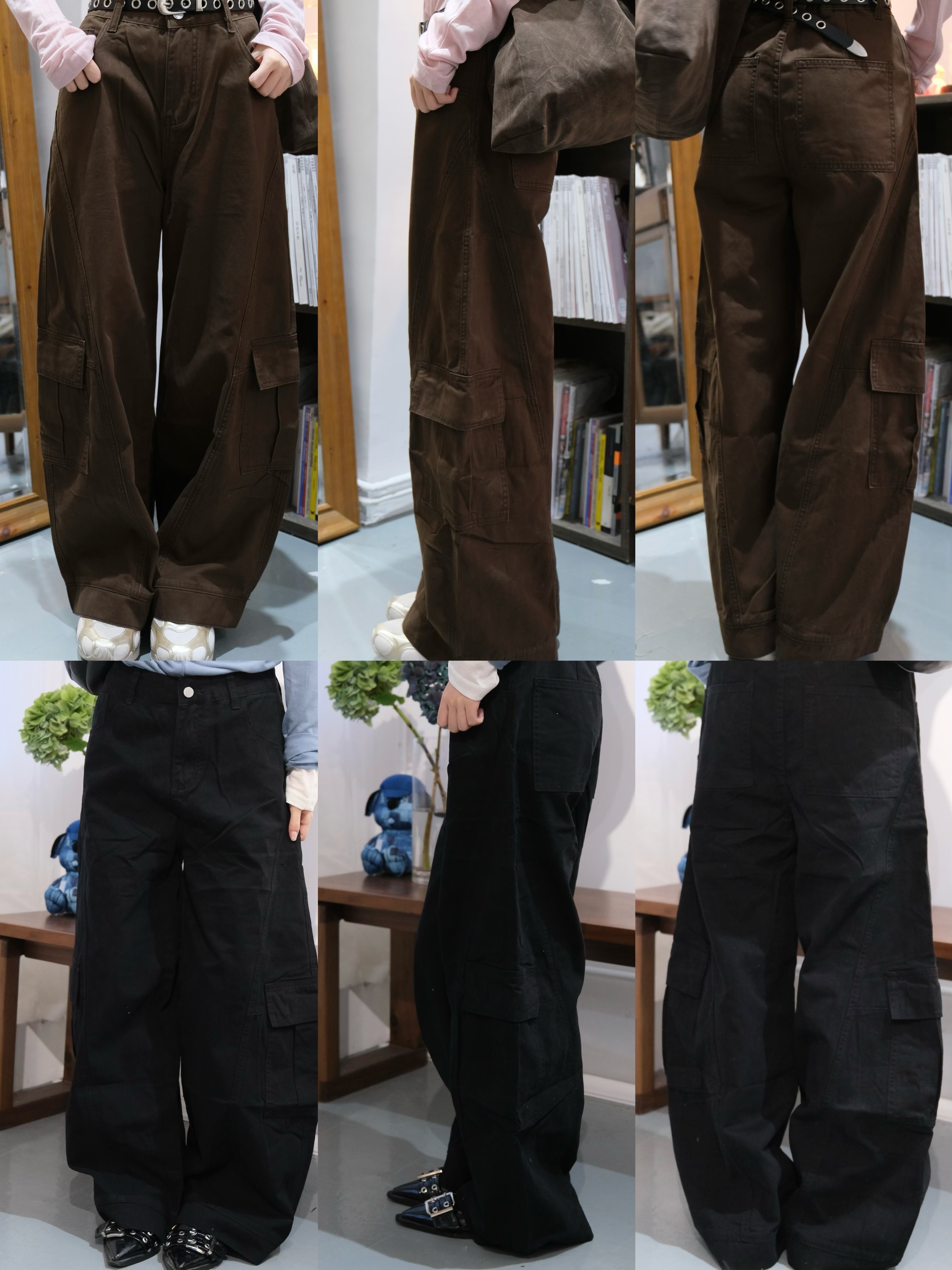 型格口袋挺身闊褲