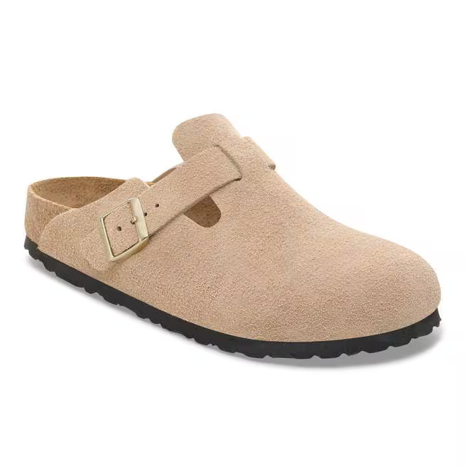 Birkenstock Boston  Suede Leather - Sandcastle