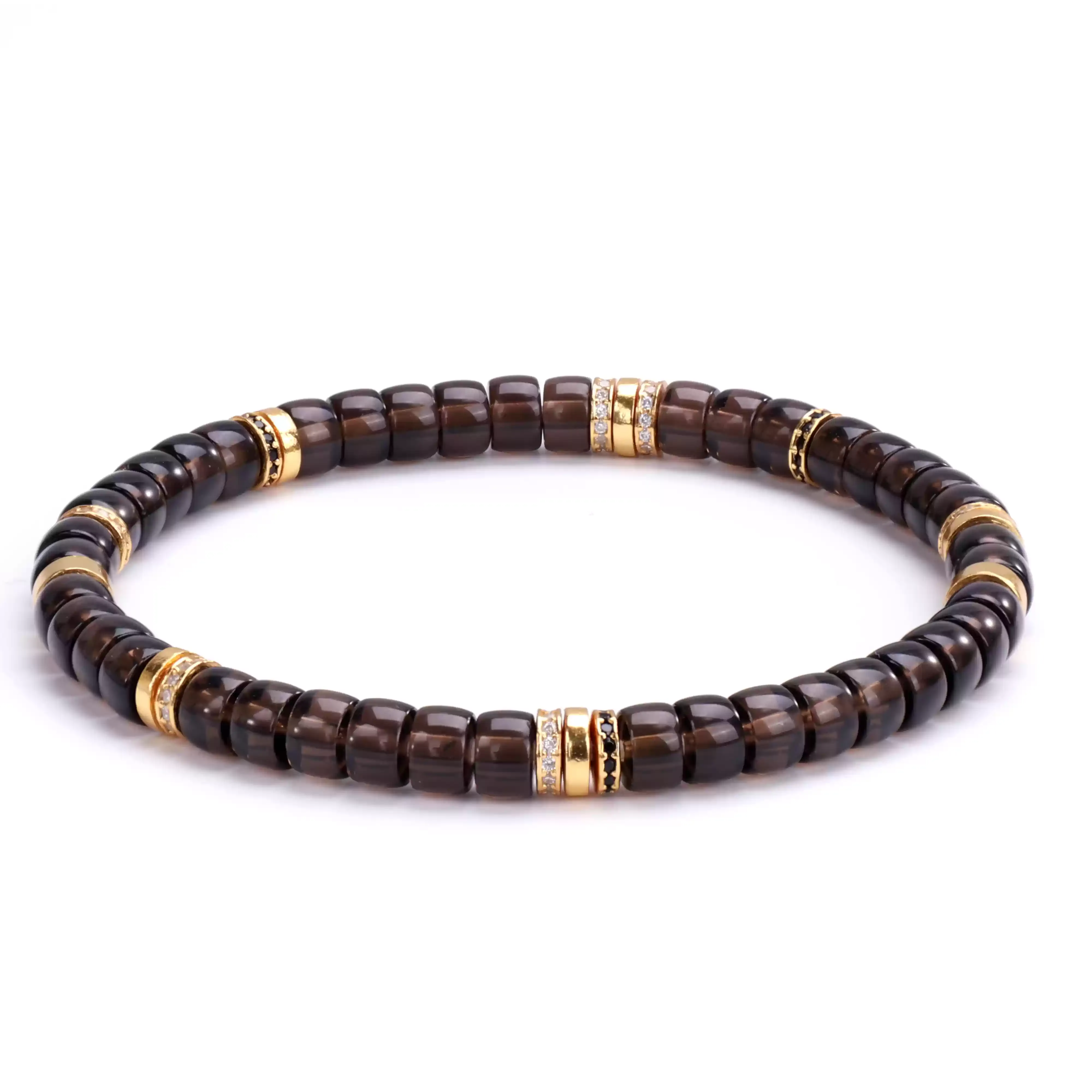 【寶石直切】茶水晶直切寶石等級水晶手鍊