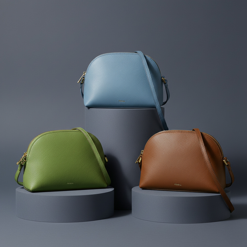 Bri 真皮半月斜背包 (多色可選)