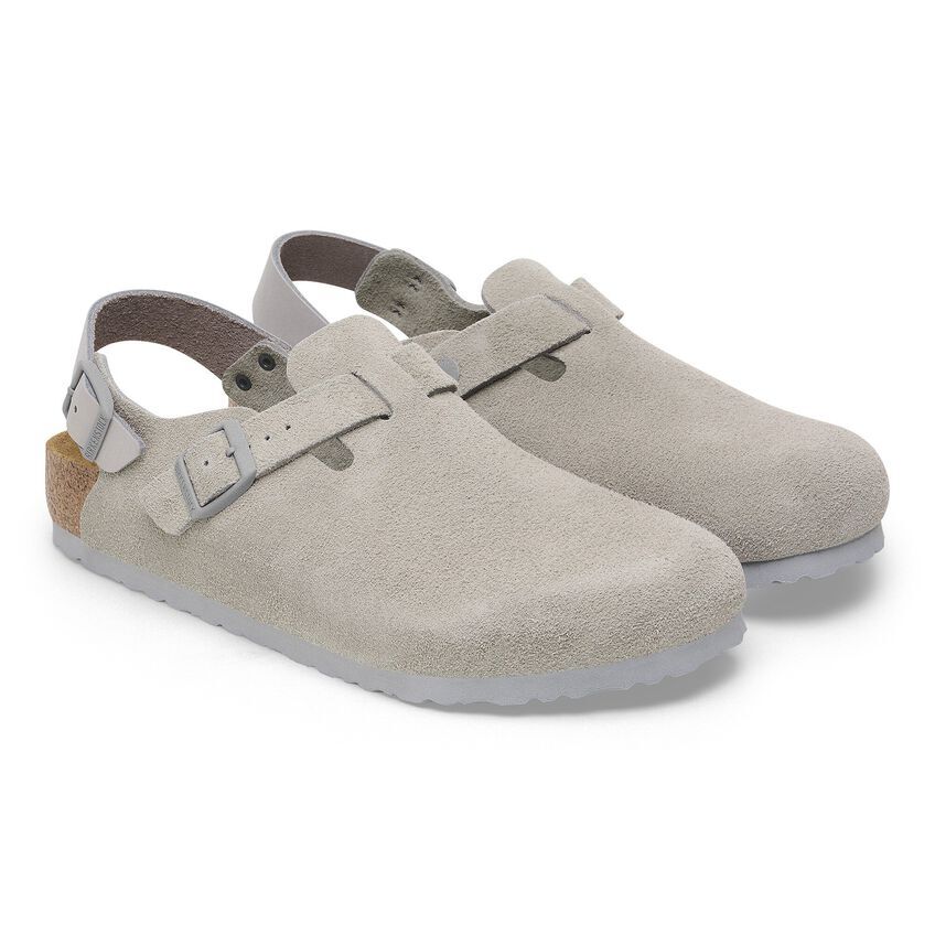 Birkenstock Tokio Suede Leather - Stone Coin
