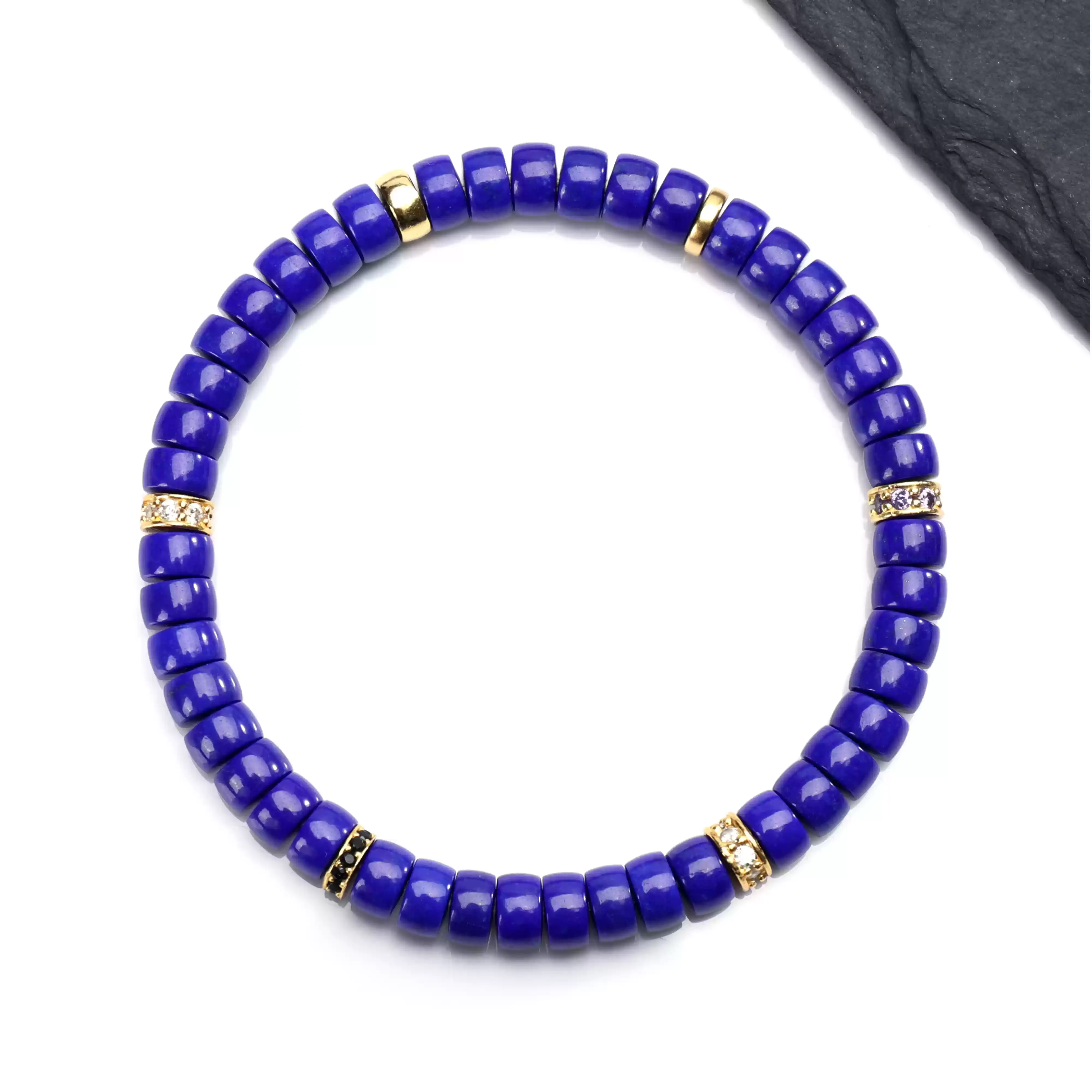 【寶石直切】青金石直切寶石等級水晶手鍊