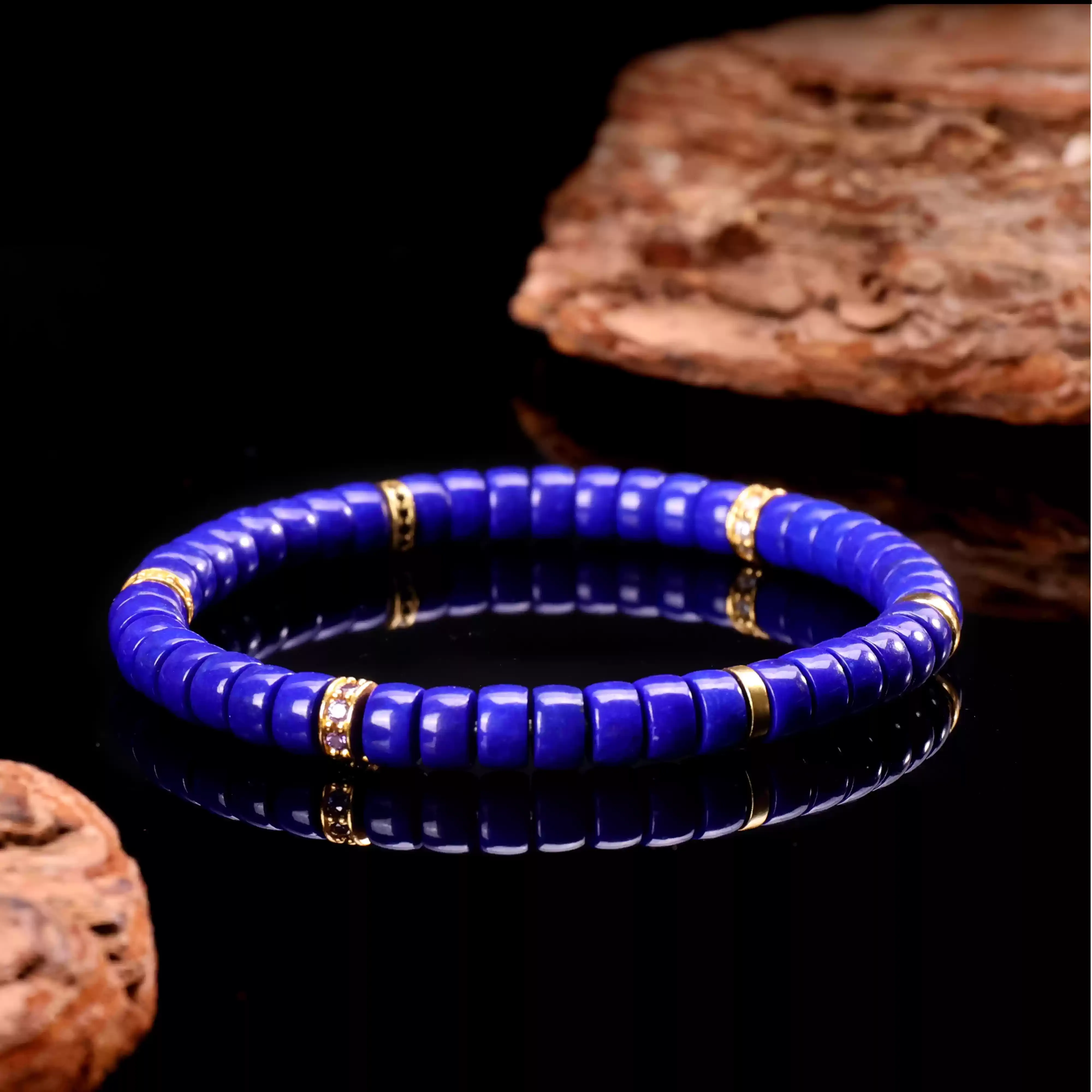 【寶石直切】青金石直切寶石等級水晶手鍊