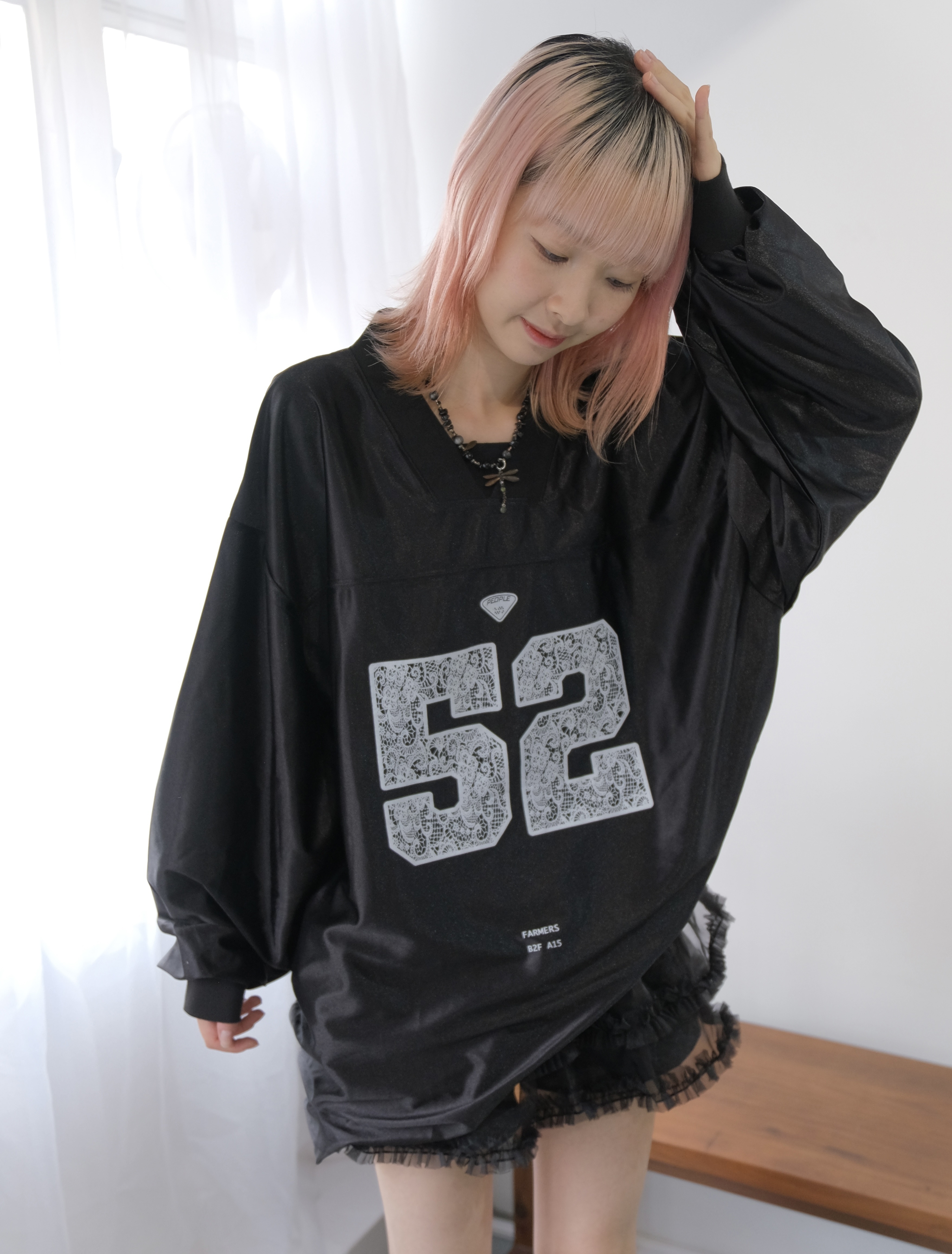 Lace數字Oversize波衫