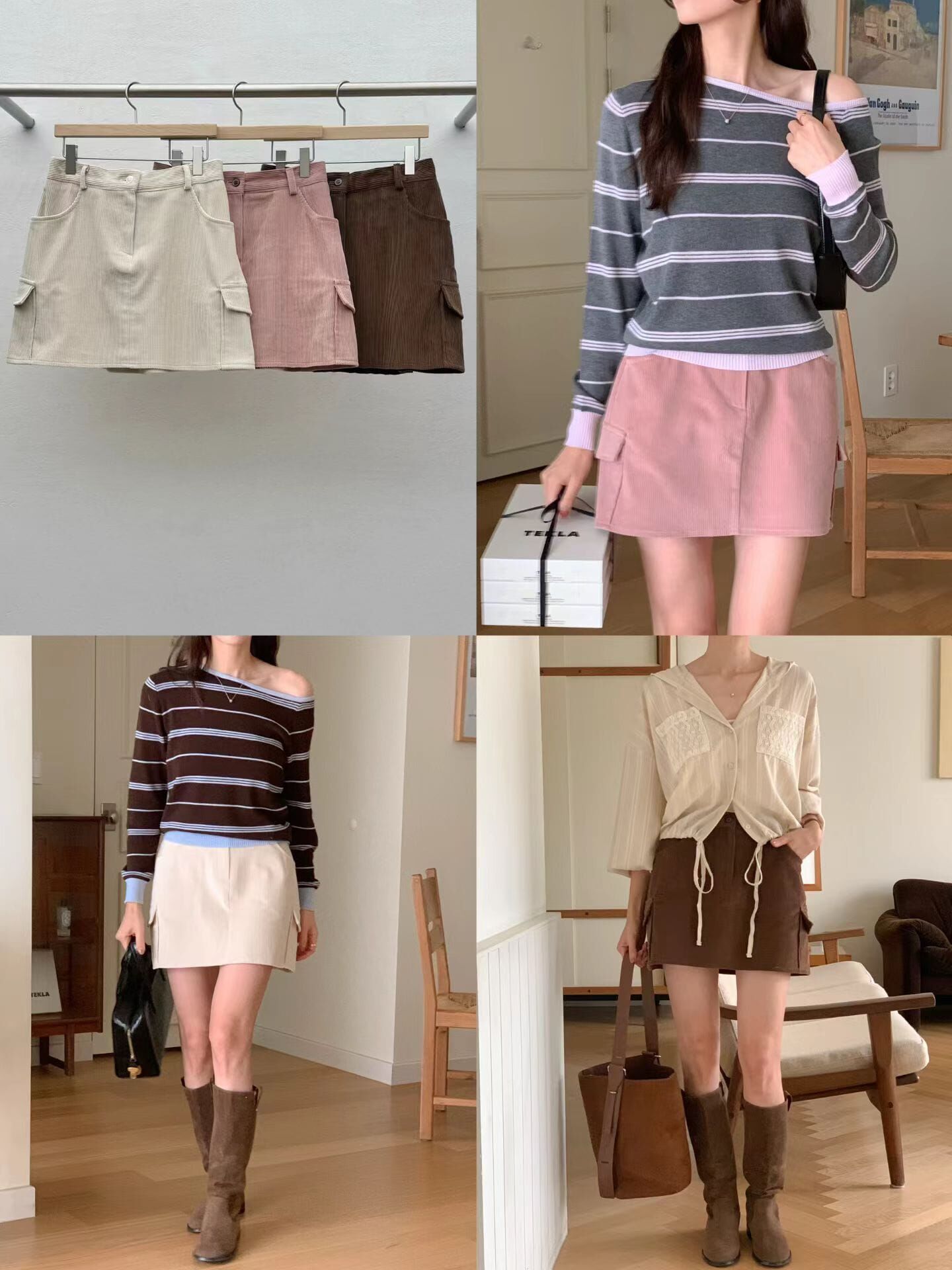 RF5226 工裝口袋短裙