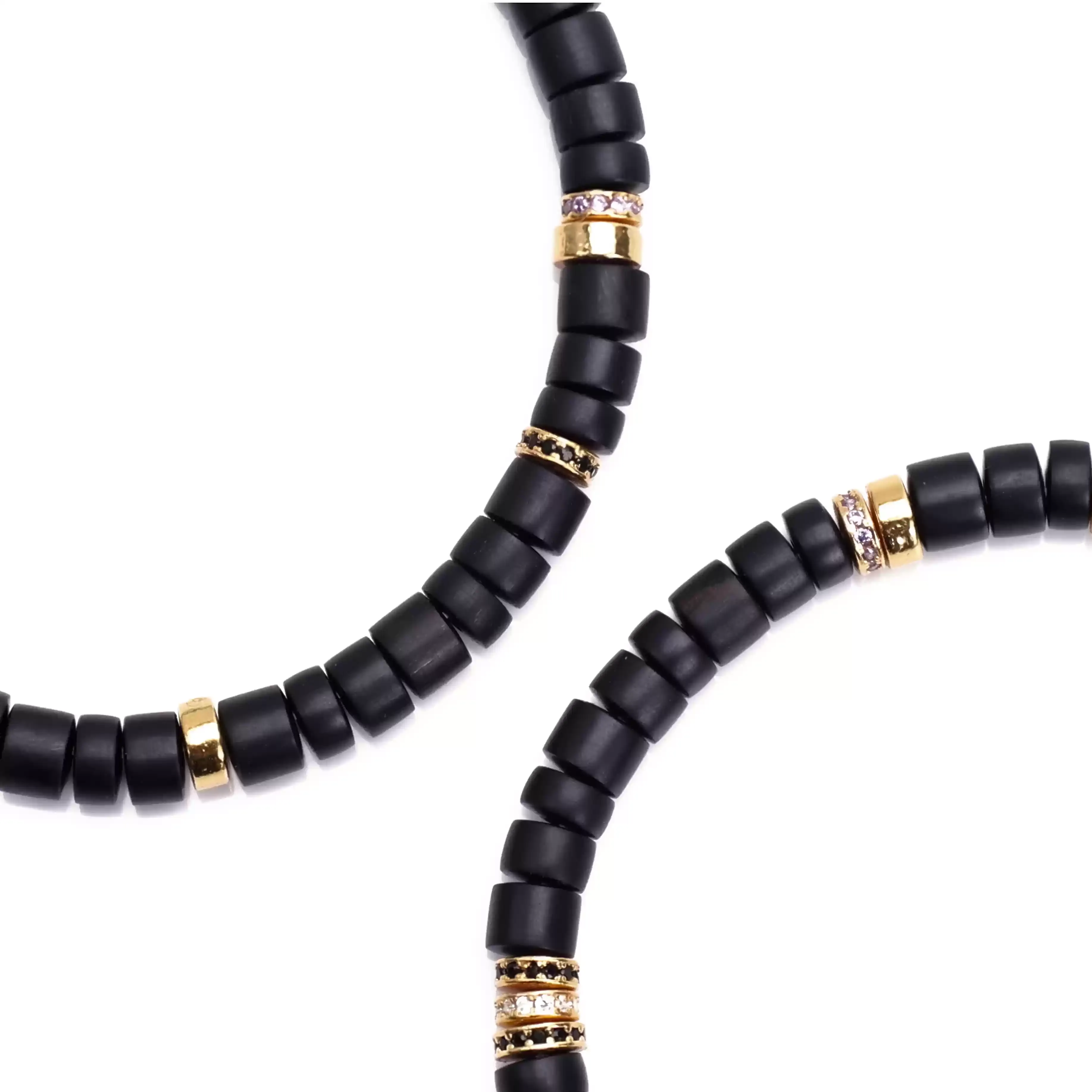 【寶石直切】天然沉水烏木直切寶石等級水晶手鍊