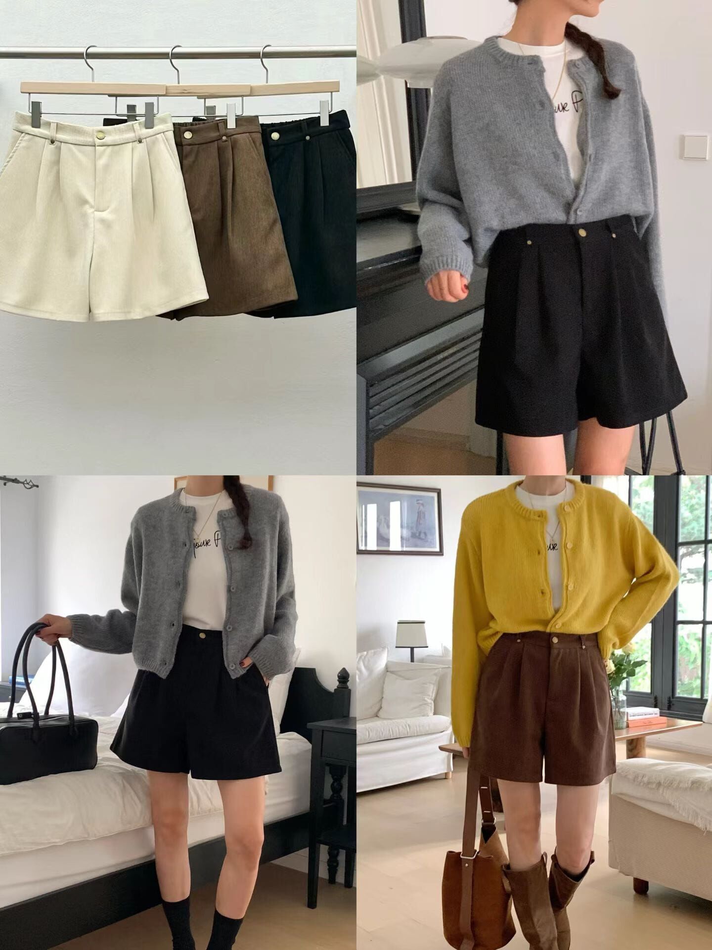 RF5229 絨毛面壓摺短褲